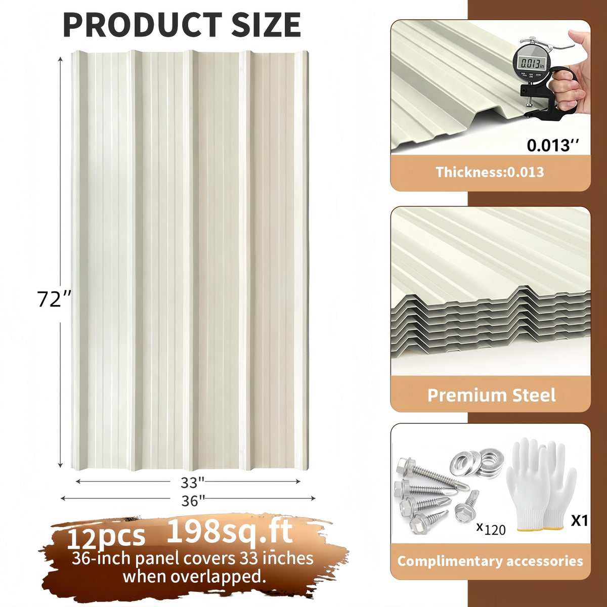 Corrugated Metal Roof Panels, Galvanized Steel Waterproof