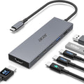 6-in-1 USB C Hub 10Gbps, USB C to HDMI Adapter 4K@60Hz, 2×USB-C 3.2, 1×USB A 3.2, 1×USB 2.0 Data Transfer, 100W PD