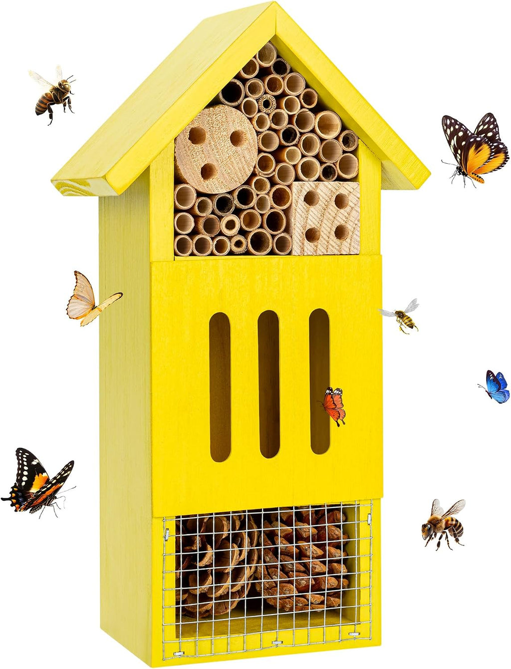 Bee House Bug Hotel & Butterfly House, Wooden Ladybug House