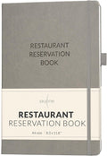 Reservation Book for Restaurant Host, Undated Hardcover, Gray