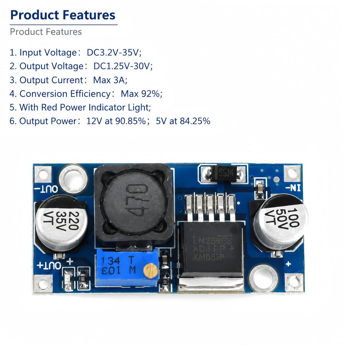 10 PCS LM2596S LED Constant Current & Constant Voltage Driver Power Supply Module