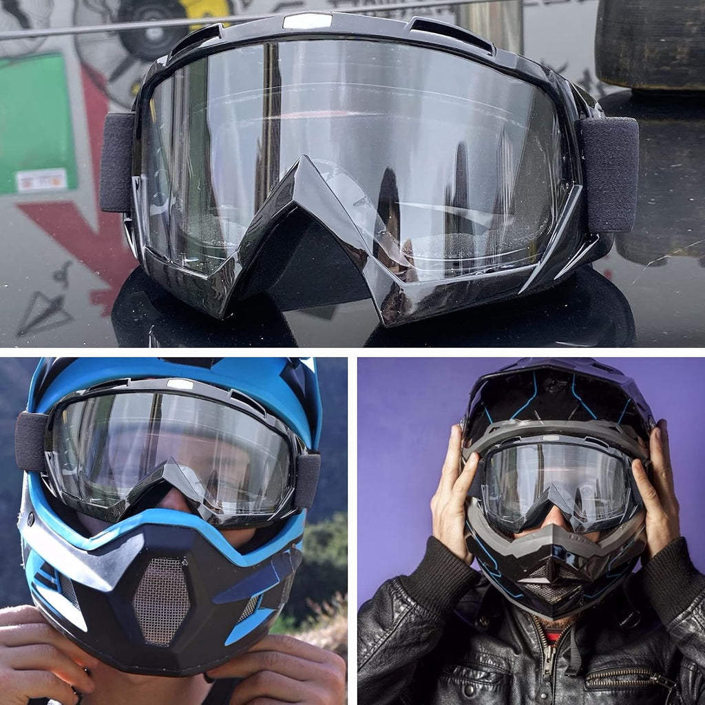 Motorcycle Goggles Motocross Dirt Bike ATV Racing Goggles | Windproof, Dustproof, Scratch Resistant, Ski Protective