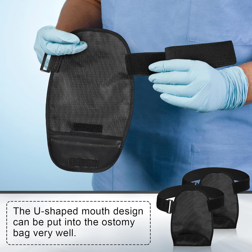 2 Pcs Ostomy Bag Cover with Adjustable Belt, Waterproof Pouch Liner