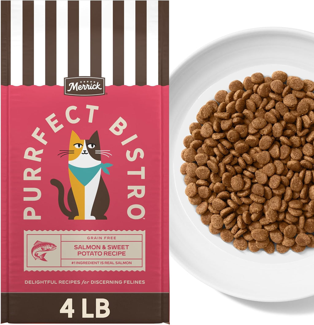 Purrfect Bistro Grain Free Dry Cat Food with Salmon, 4 lb Bag