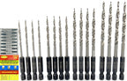 FTG USA 16Pc #4#6#8#10 Replacement Countersink Drill Bit Set Tapered Bits