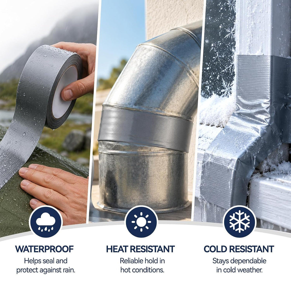 Duct Tape Heavy Duty, 5 Pack Silver Heavy Duty Tape 2In x 30 Yards