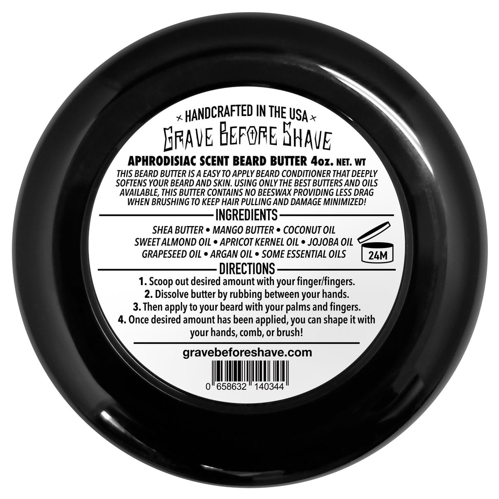 Leather/Cedar-wood scent Beard Conditioning Butter 4 oz.