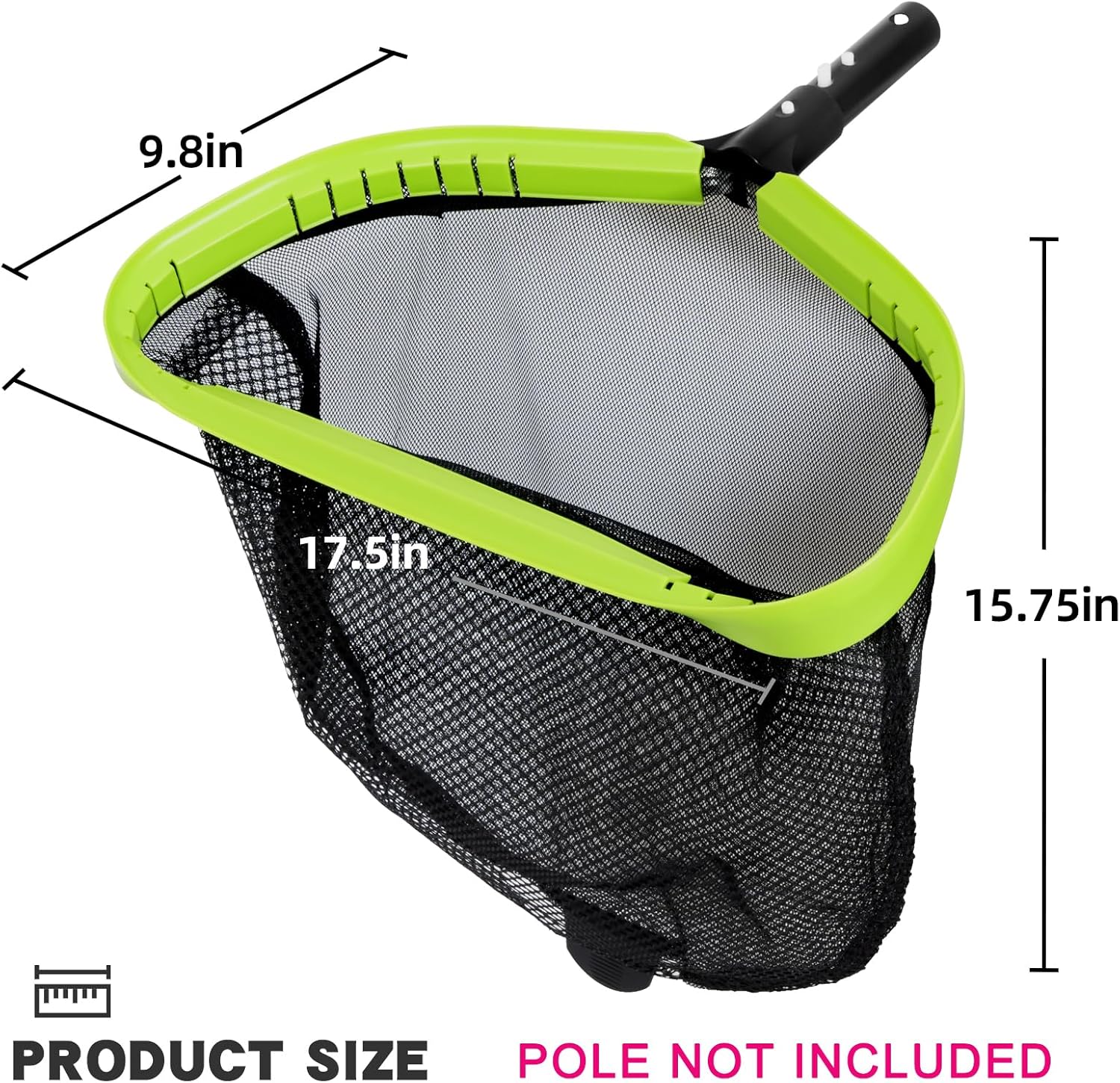 Pool Net,Professional Swimming Pool Leaf Skimmer Nets for Cleaning with Double-Layer Deep Big Bag,Heavy Duty Aluminum