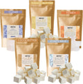 Pre-Cut Melt and Pour Soap Base Sampler (5 lbs) │ Cut-Up Pieces of Soap Base (1lb ea) │ Goats Milk, Honey, Clear