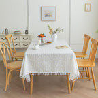 Cute Rectangular Cotton Oil Proof Table Cloth Rectangle Tablecloth Fabric Waterproof for Kitchen Dining Farmhouse