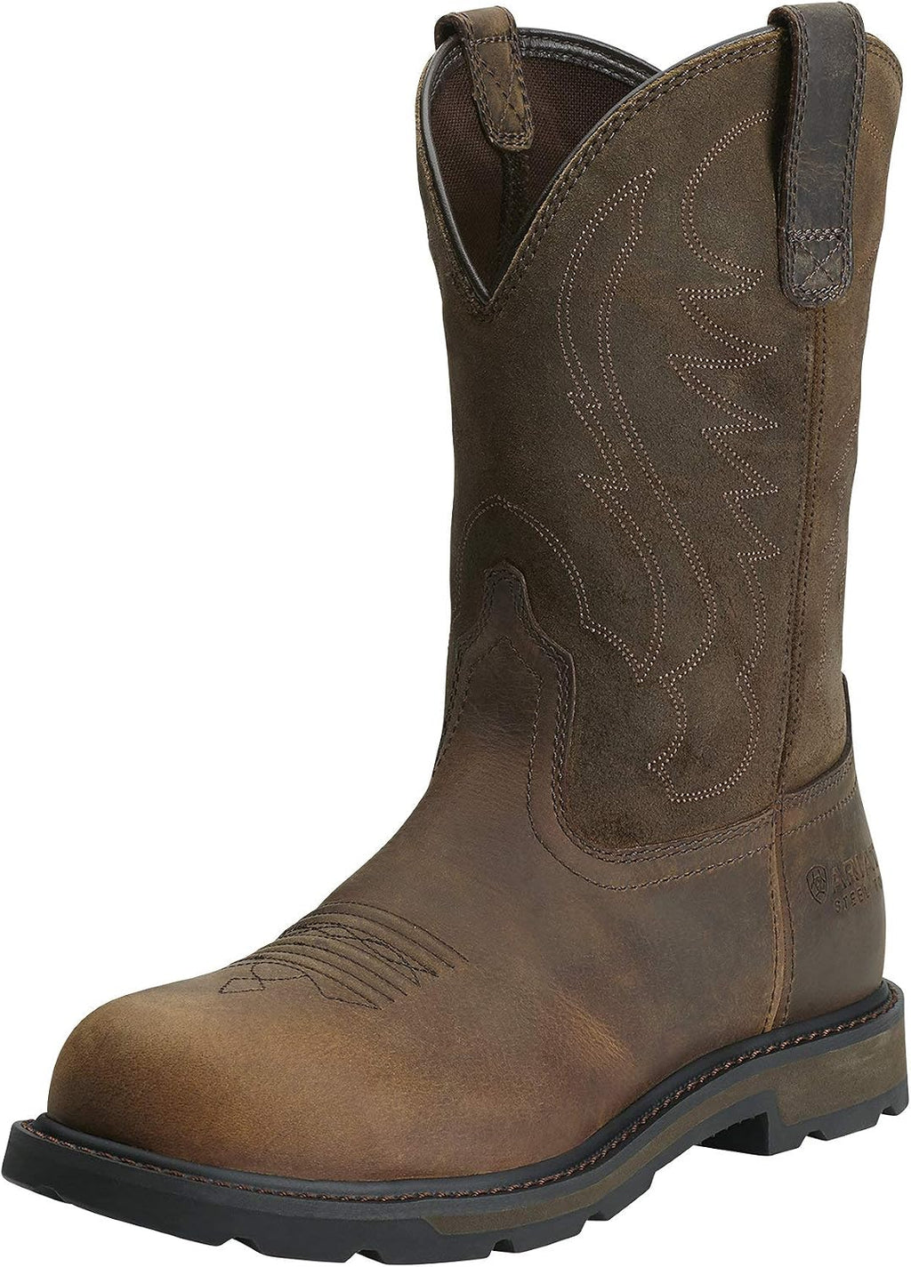 Ariat Groundbreaker Steel Toe Work Boot – Men’s Wide Calf, Western Work Boots