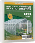 6 Mil Plastic Sheeting, 10x25 FT, Greenhouse Plastic