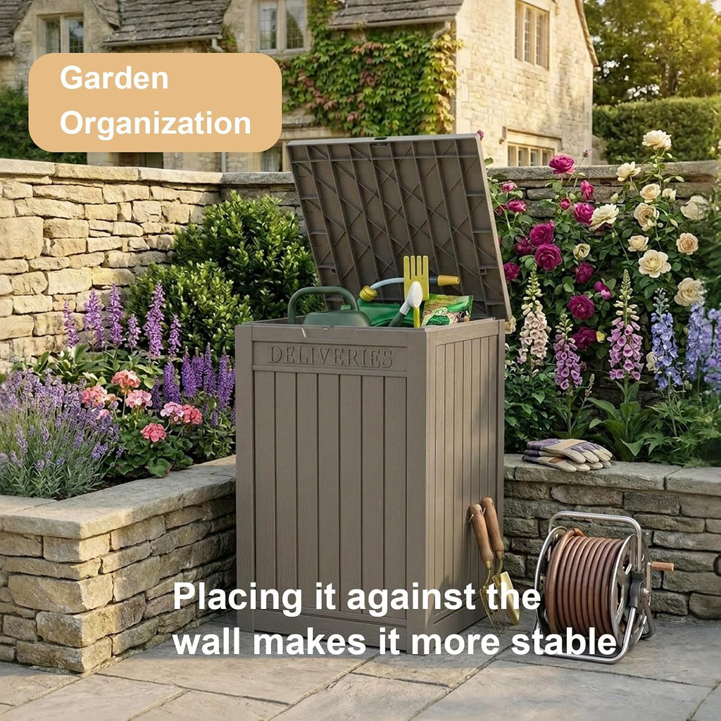 Package Delivery Box 55 Gallon with Lockable Secure,Outdoor Package Drop Container Waterproof for Porch Patio and