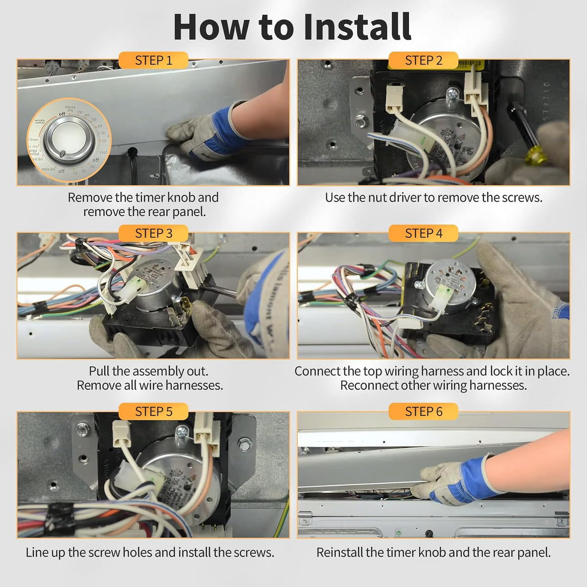 W10436302 WPW10436302 Dryer Timer Compatible with Whirlpool Kenmore Dryer
