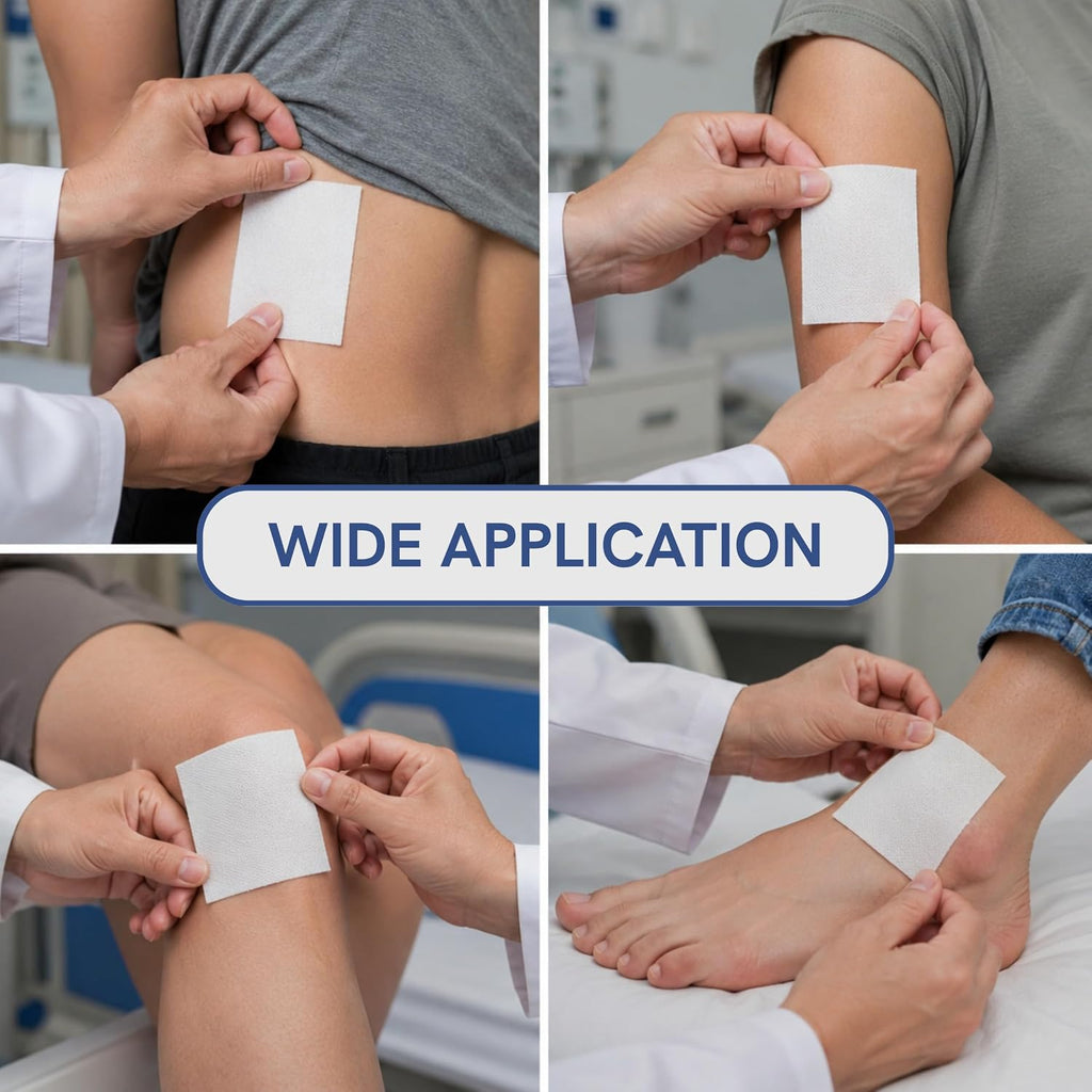 3x4 Inch - Pack 100 Non-Stick Gauze Pads for Wounds, Non-Adherent, Highly Absorbent, Painless Removal, Individually