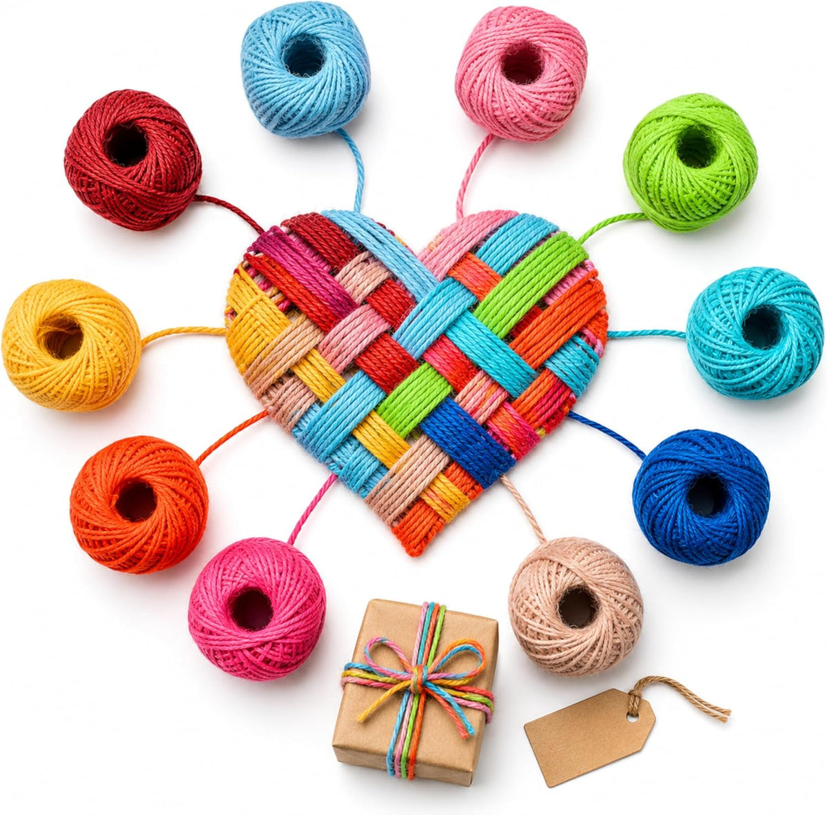 Natural 3 ply Jute Twine Rolls 1/12 in 1000 Feet