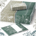 50 Pack Green Floral Pocket Tissues Travel Packs 3 Ply Bulk