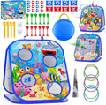 5-in-1Bean Bag Toss Game for Kids, Cornhole Board Toddler Toys for Kids Party Activity and Outdoor Yard Backyard