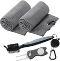 Golf Towel and Brush Set, Microfiber Towels for Golf Bags