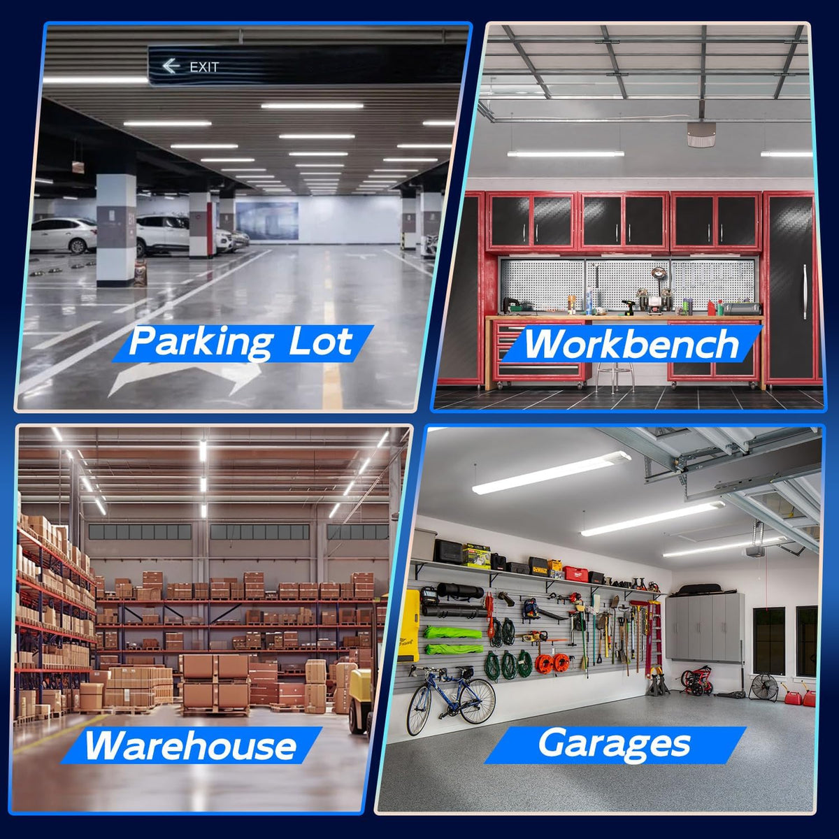 hykolity 4FT Linkable LED Shop Light for Garage, 6500LM