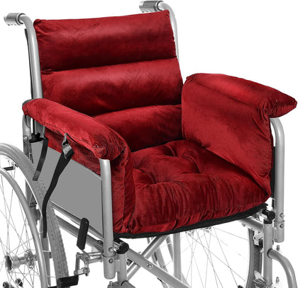 Wheelchair Cushion Wheelchair Seat Cushion with Strap Recliner Suitable for 18 Inches Armrest and Support for