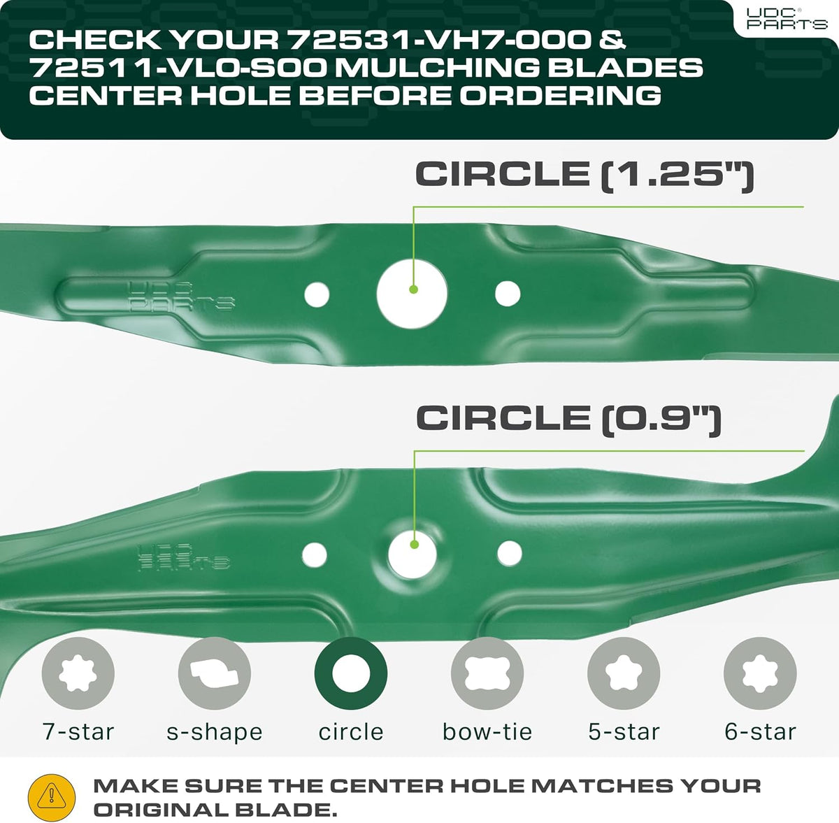 UDC Parts 72531-VH7-000 72511-VL0-S00 Blades Set Replacement for Honda 21"