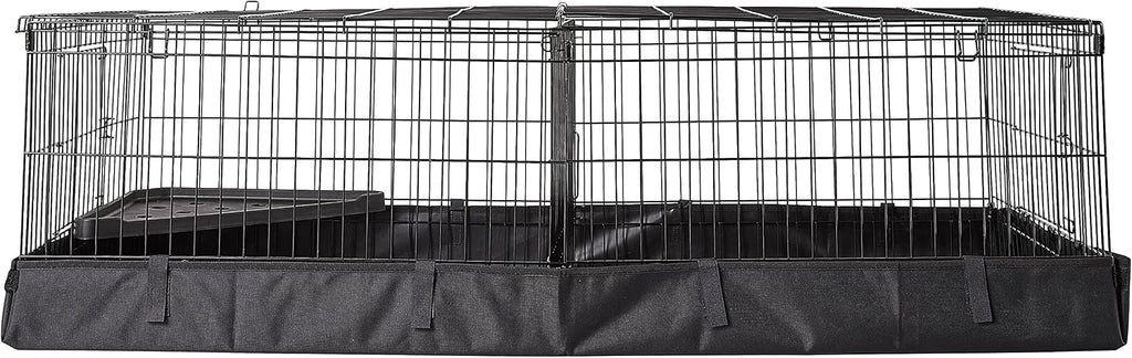 Leakproof Canvas Bottom Guinea Pig Cage, Easy to Clean Small Animal Habitat with Divider Set, Indoor/Outdoor