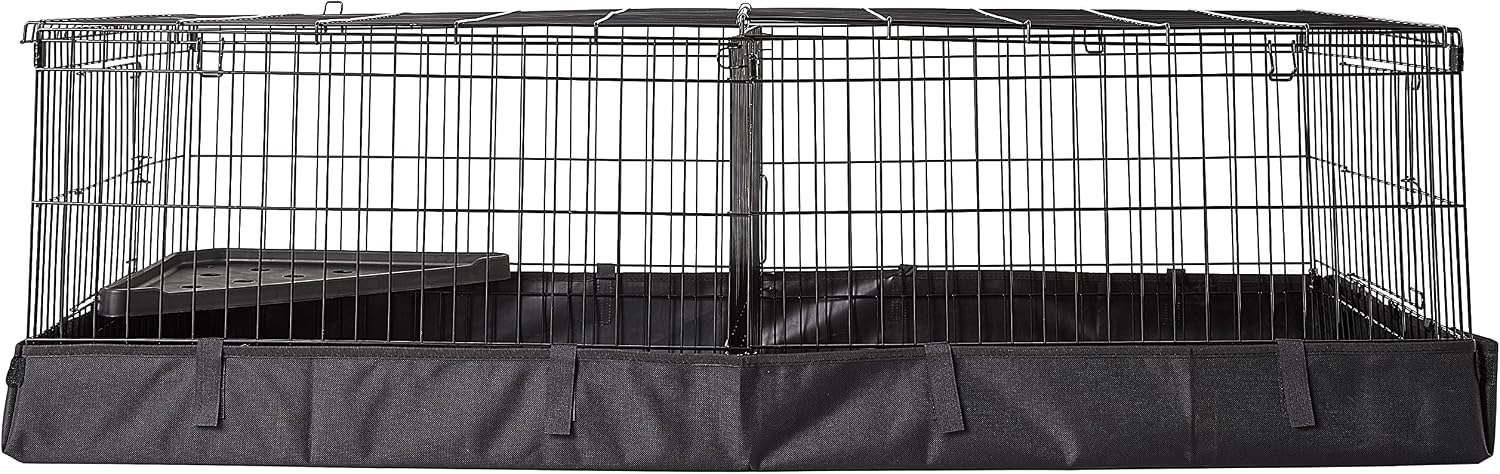 Leakproof Canvas Bottom Guinea Pig Cage, Easy to Clean Small Animal Habitat with Divider Set, Indoor/Outdoor
