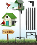 Bird Feeder Pole – 75 Inch Height Bird House Pole with 1-Inch Dia Heavy Duty for Birdfeeders, Feeding Stand with