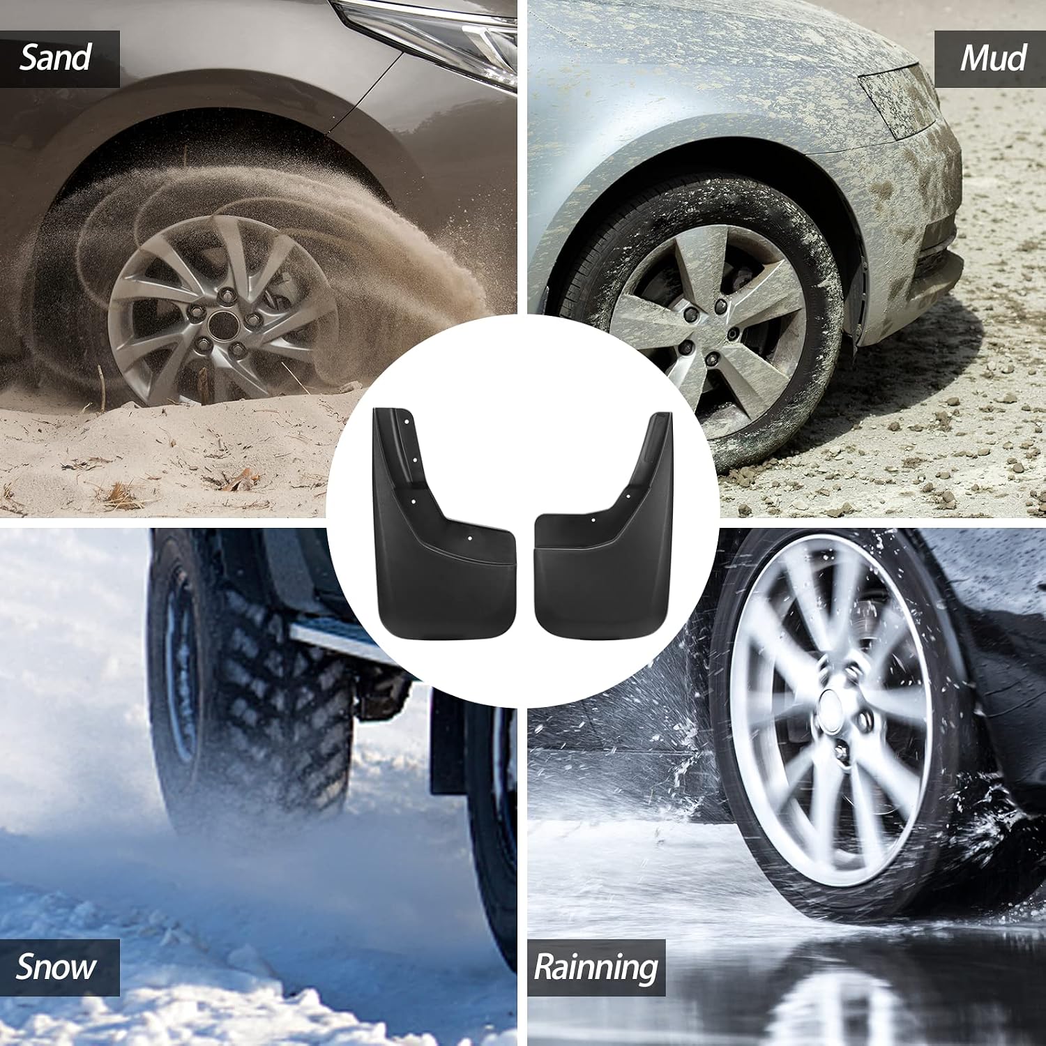 Mud Flaps Splash Guards Compatible with Silveado 1500 (2014-2018), for Silverado 3500 WT(2015), for Silverado 2500