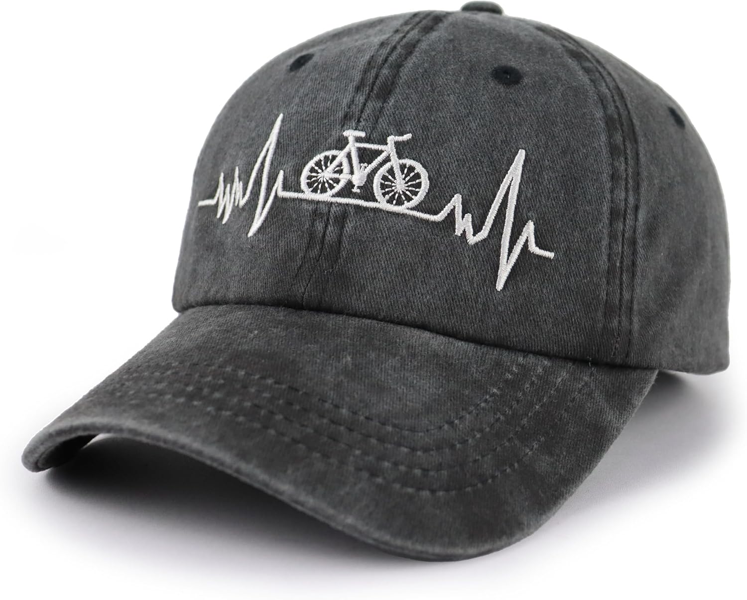 Bicycle Bike Baseball Cap, Adjustable Embroidered Bicycle Enthusiast Hat