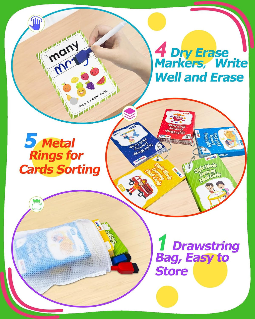 250 Sight Words Flash Cards Kindergarten, Learn to Read Books for Kids | Reading Writing Spelling Sight Word Games