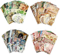 400Pcs Vintage Scrapbook Supplies Kit, Scrapbook Paper and Journaling Stickers Set, 4Pack Scrap Booking Kit for Junk