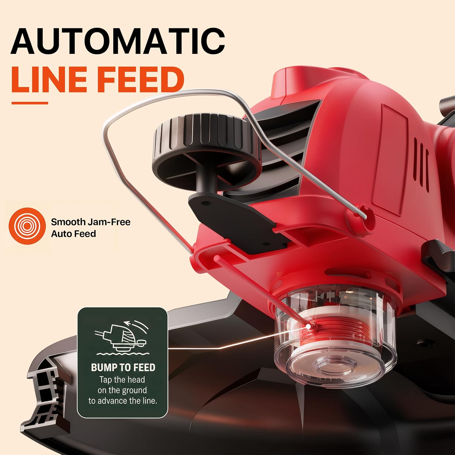 21V Electric Weed Wacker with 2x2.5Ah Battery Powered Weed Eater | 12 Inch Cordless Weed Wacker &Auto Line Feed