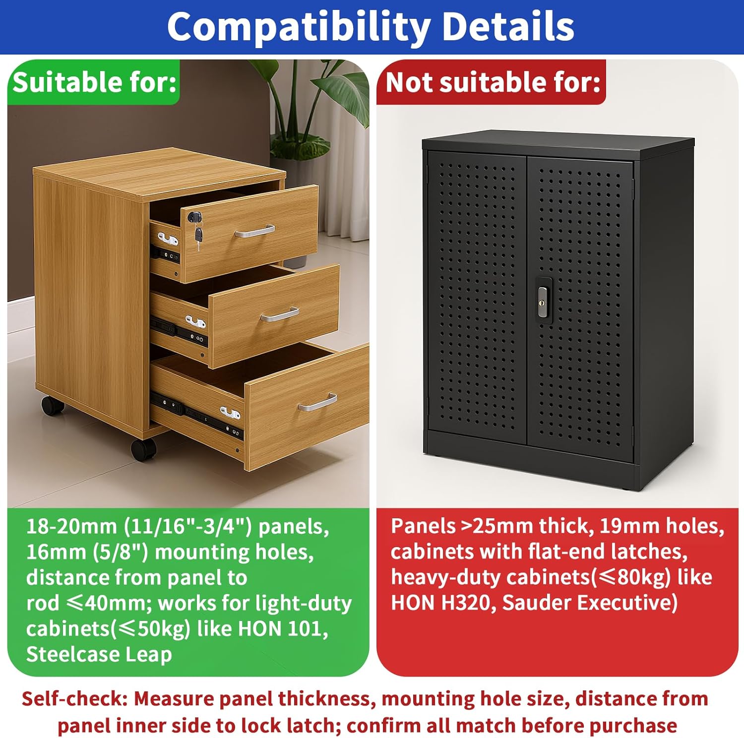 2 Pcs Drawer Lock Cabinet Locks with Keys, Zinc Alloy Desk Locks File Cabinet Lock for Furniture Locker Showcase