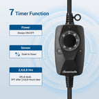 Light Timer Outdoor Weatherproof with 2 FT Extension Cord