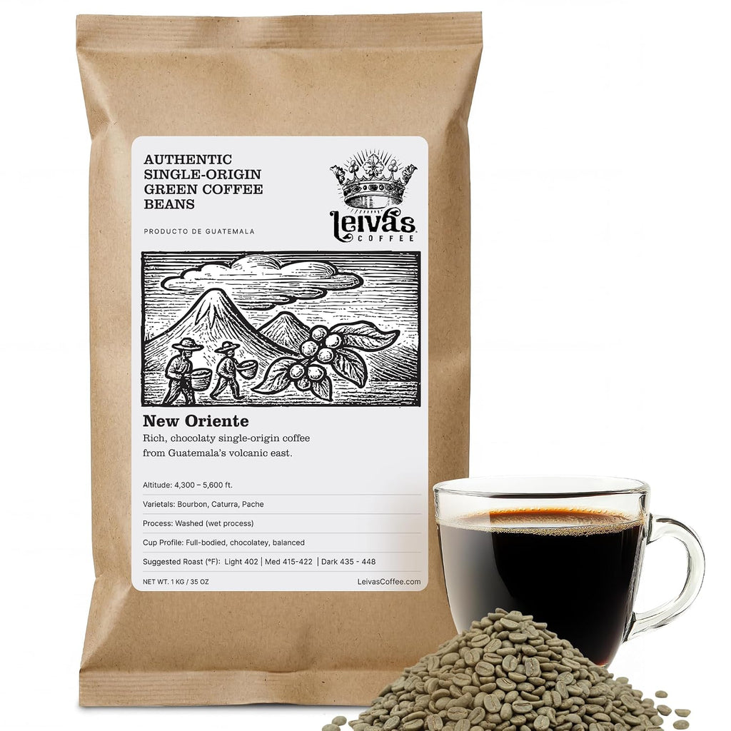 Leiva's Unroasted Green Coffee Beans Nuevo Oriente 1kg (35 oz)