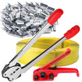 Pallet Strapping Kit for Packing,Poly Strapping Kit, Manual Tensioning Tool | and Sealer for Polyester and