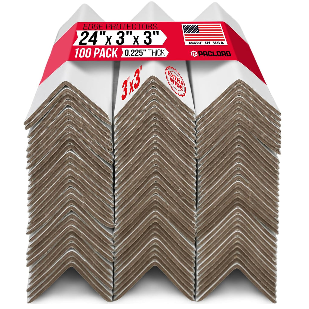 Extra-Wide 24" x 3" x 3" Reinforced Cardboard Edge Protectors