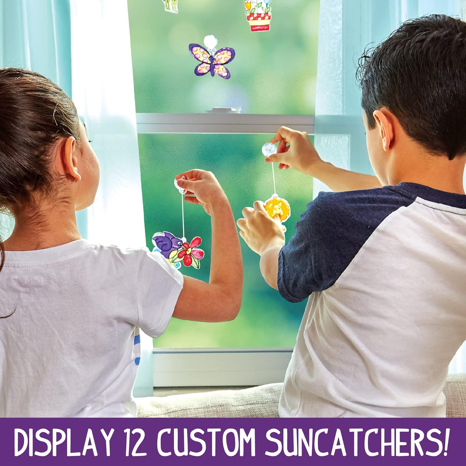 Create Your Own Window Art, Paint Your Own Suncatchers, DIY Arts & Crafts Idea, Craft Kits for Kids, Crafts for Kids