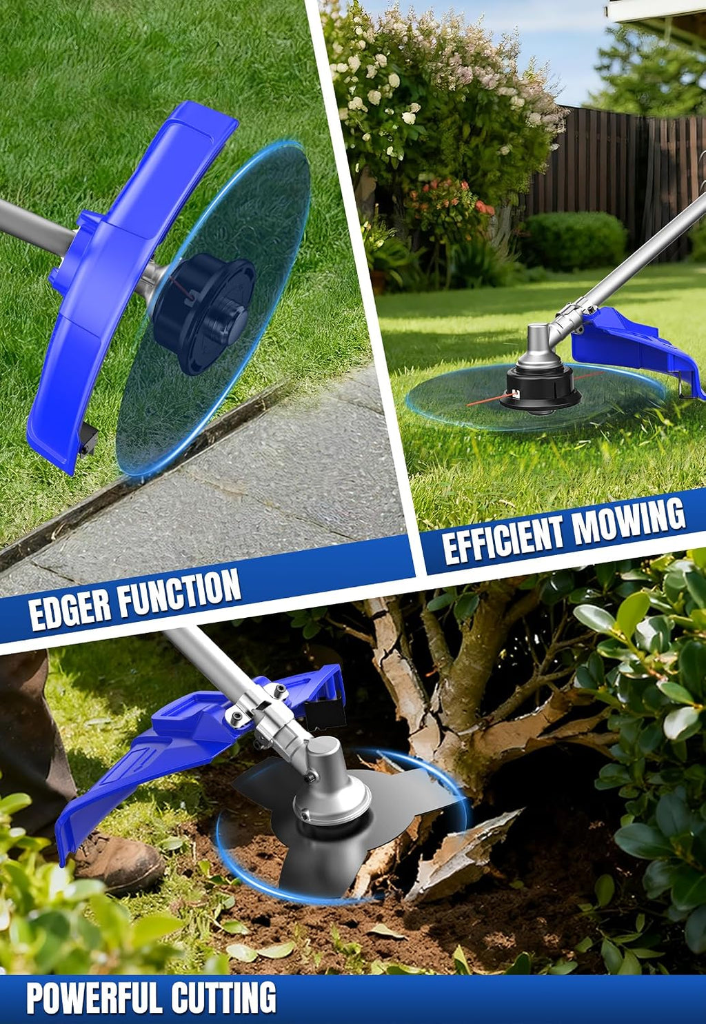 Gen2 52cc 18" Gas SWeed Wacker & Brush Cutter 3 in 1 | 18-inch string-trimmer swath and 10-inch brush-cutter blade