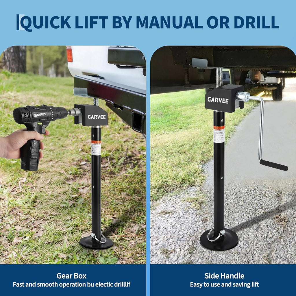 RV Slide Out Support Jacks (Set of 4) - 20,000lb Heavy Duty Rv Stabilizer Jacks Support, 21"-49" Quick-Lift