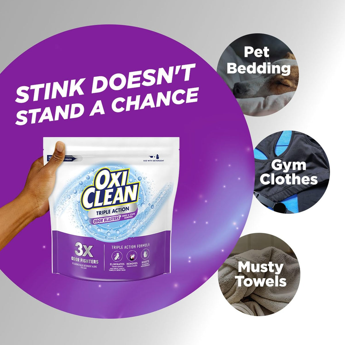 Triple Action Odor Blasters and Stain Remover Powder, 4 lbs