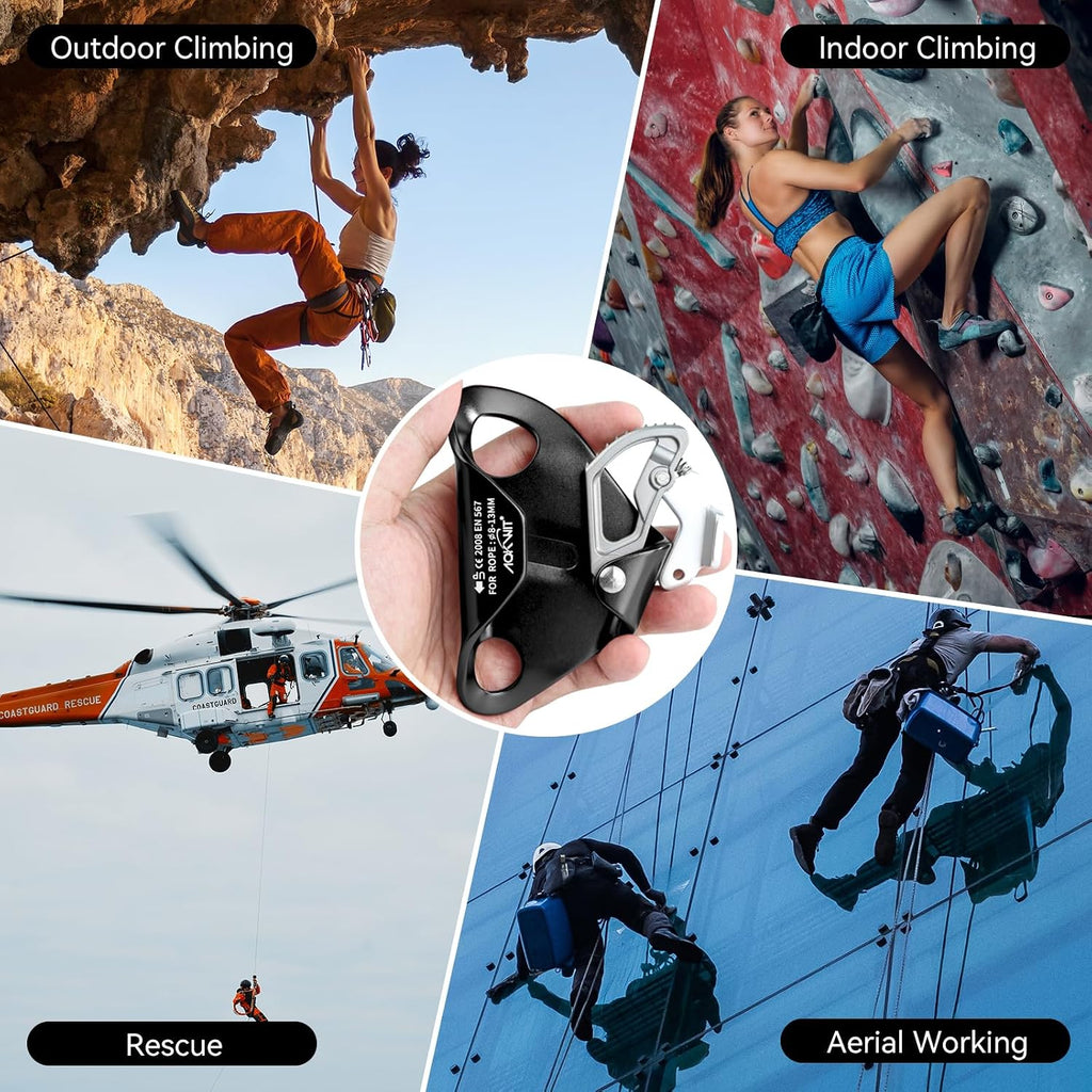 Chest Ascender Tree Climbing Gear Rope Grab High-Strength Aluminum Alloy Rappelling Equipment CE Certified for Rock