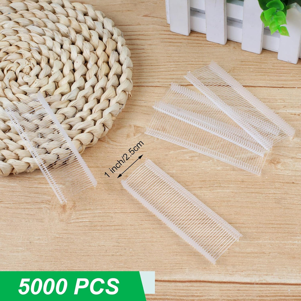 Tagging Gun Fasteners, 5000 Pcs Plastic Tag Gun Refills, 1 in