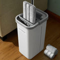 Mop and Bucket Set, Hands-Free Flat Floor Mop with 3 Washable Microfiber Pads, Wet and Dry Use, Ideal for Home and