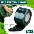 2 Rolls 2 in x 16.5 ft Double Sided Turf Tape for Artificial Grass Rug Self Adhesive Artificial Turf Tape for Lawn
