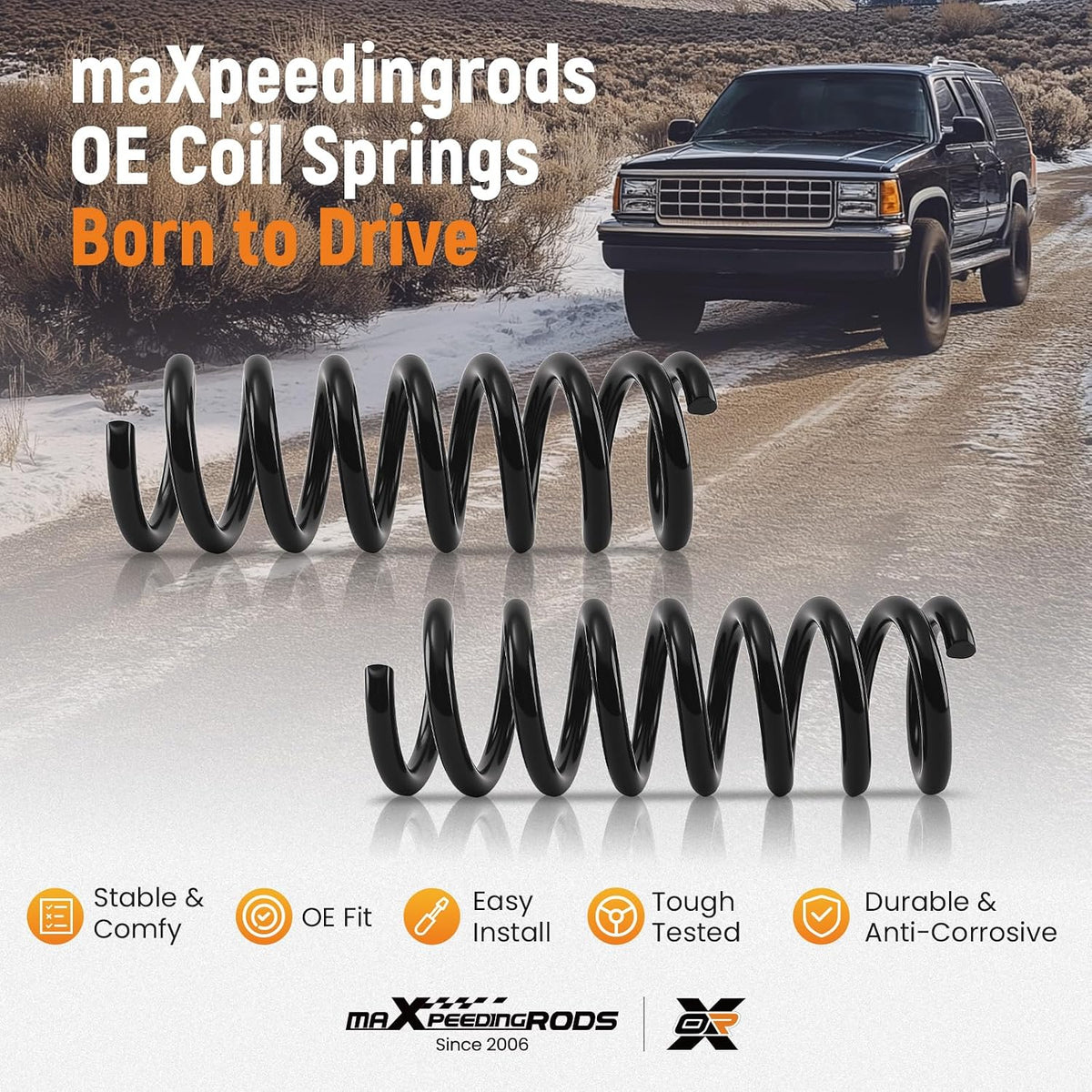 maXpeedingrods 2Pcs Front Coil Spring for Chevy Silverado 1500 1999-2006