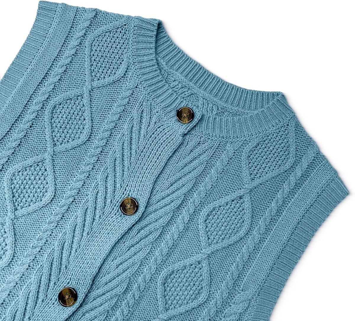 Kid Girls Sweater Vest Sleeveless Button Down Knit Cardigan School Uniform Sweater Vest Top 5-13Y