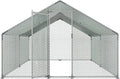Metal Chicken Coop, Large Walk-in Run 13x10 FT for Yard